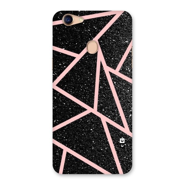 Concrete Black Pink Stripes Back Case for Oppo F5 Youth